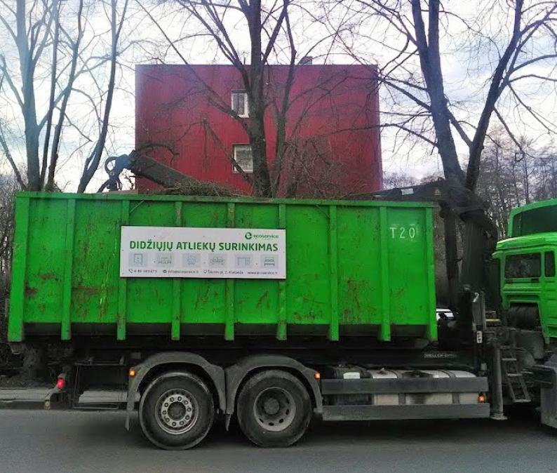 Pirmąjį kovo savaitgalį tęsiamas didžiųjų atliekų surinkimas iš Klaipėdos kiemų