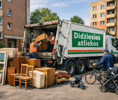 Klaipėdoje tęsiamas nemokamas didžiųjų ir medienos atliekų surinkimas iš gyventojų